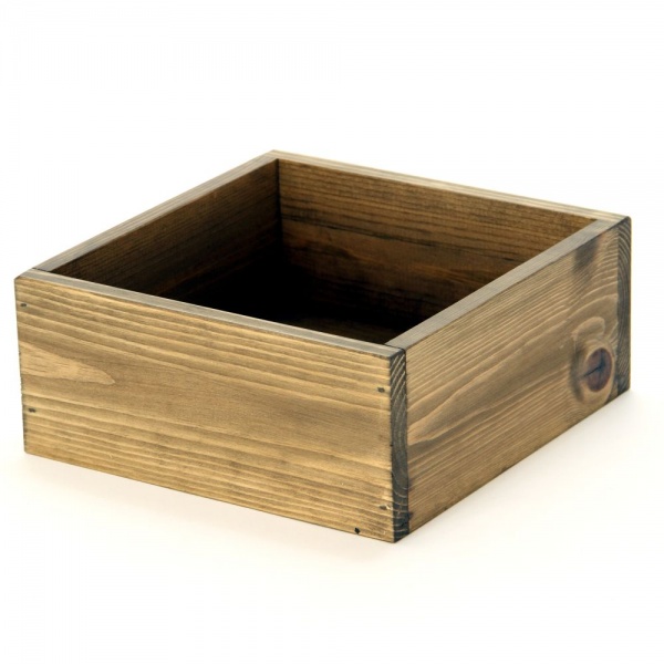 Square Wooden Condiment Box